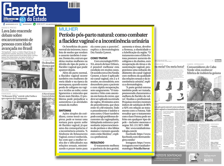 Período pós-parto natural: confira dicas dra. Natália Cymrot de tratamento para combater com a flacidez vaginal e a incontinência urinária.